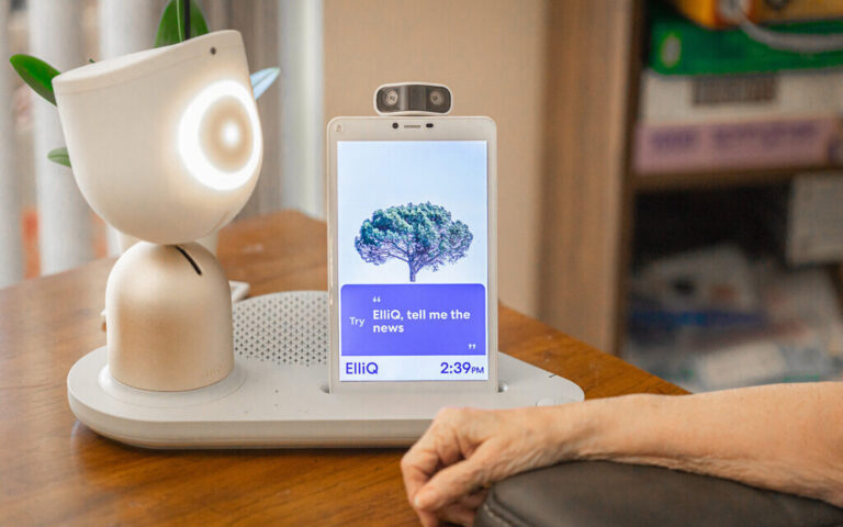 Intuition Robotics' ElliQ system is specifically designed for the elderly population. (Courtesy)