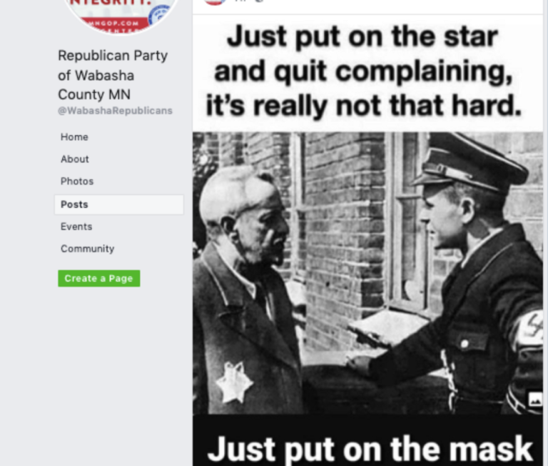 Un groupe républicain du Minnesota compare l'exigence du masque à l'Holocauste