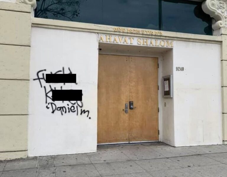 "F ** k Kikes" peint à la bombe sur la synagogue de Los Angeles