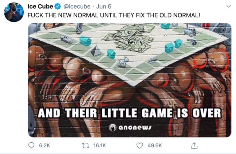 Le rappeur Ice Cube tweete que les critiques de la peinture murale l'ont qualifié d'antisémite