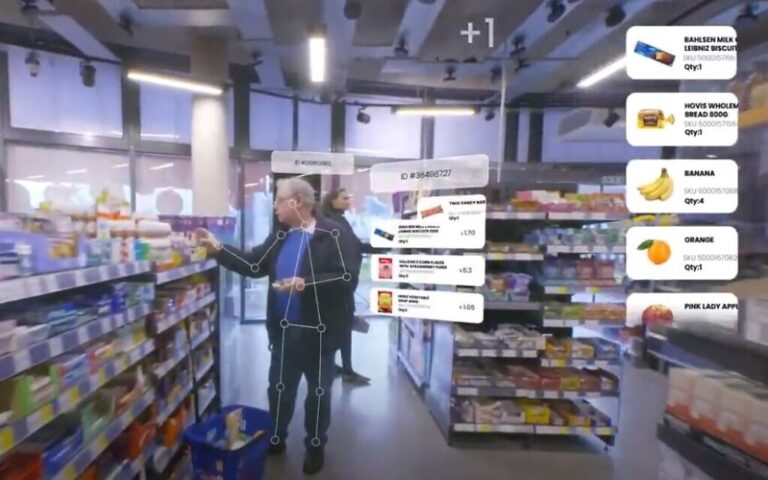 An illustration of how Trigo's machine vision technology works (YouTube screenshot)