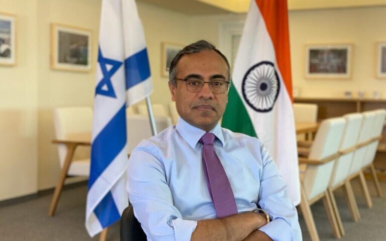 India's Ambassador to Israel Sanjeev Singla, February 2021 (Embassy of India)