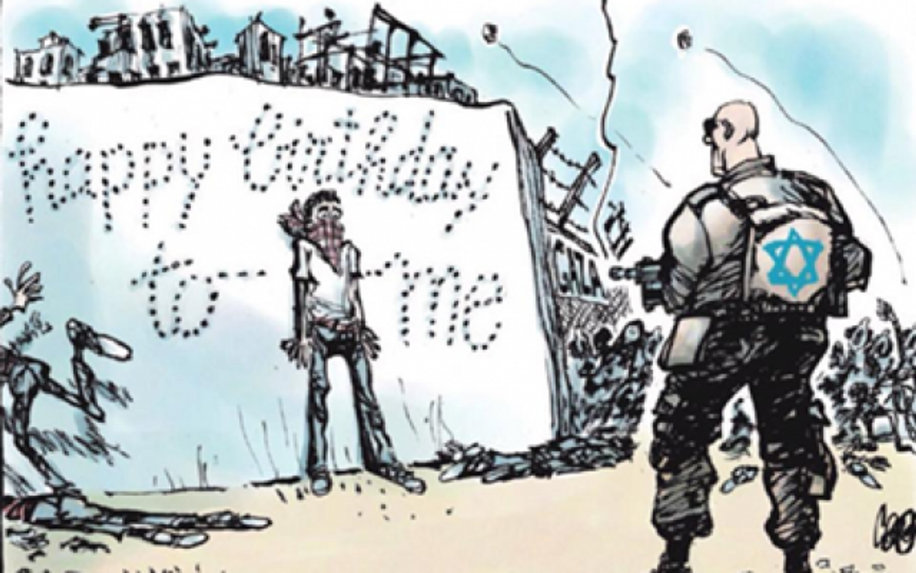 Un dessin humoristique hollandais « antisémite » montre un soldat israélien utilisant un Palestinien comme cible