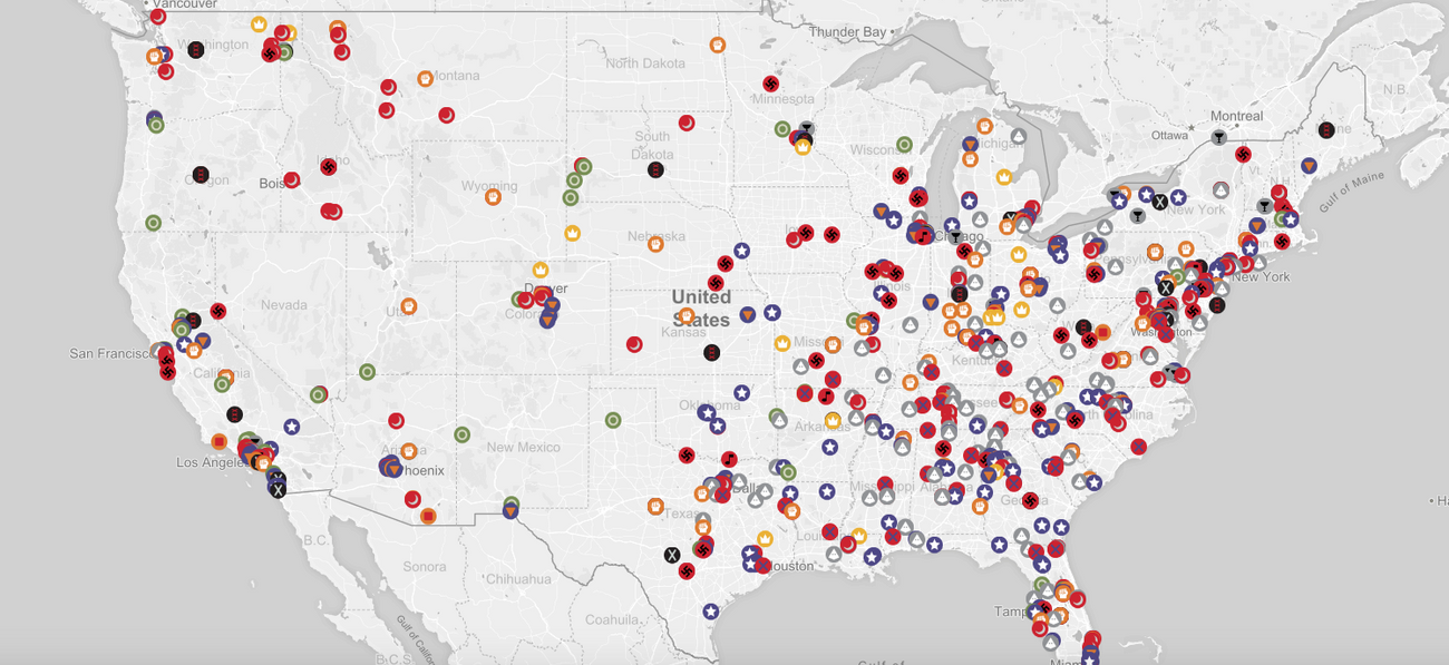 MAP: Suivez les 917 néo-nazis et autres «groupes haineux» des États-Unis