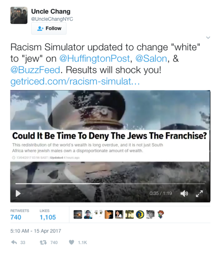Troll crée un plug-in "juif" pour exposer un prétendu biais anti-blanc