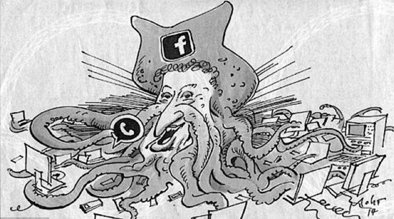 Caricature de Mark Zuckerberg dans un journal allemand qualifié d'antisémite