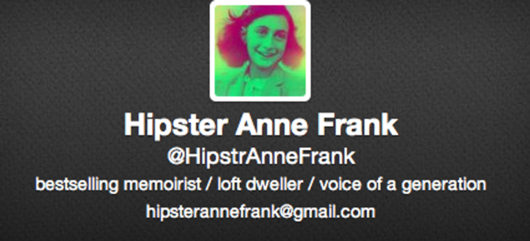 Les tweets insipides de la hipster Anne Frank