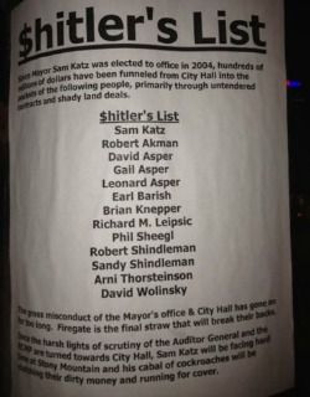 Winnipeg Fights Back Against Anti-Semitic ‘$Hitler’s List’ Vandals