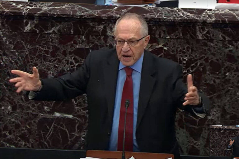 Prof. Alan Dershowitz on Jan. 29, 2020.