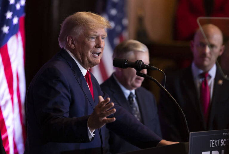 Former President Donald Trump on Jan. 28, 2023.