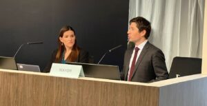 La membre du conseil Linea Palmisano et le maire Jacob Frey (Photo de Lonny Goldsmith/TC Jewfolk).