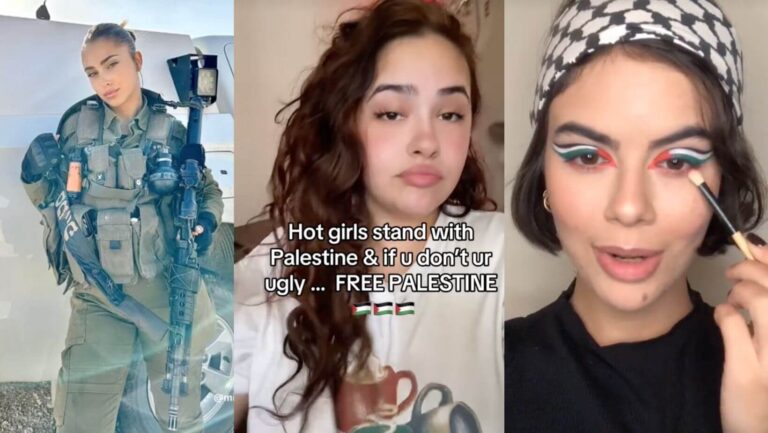 « Les jolies filles soutiennent la Palestine » et « Le sionisme est sexy » : le sex-appeal est-il la clé du discours de guerre en ligne ?