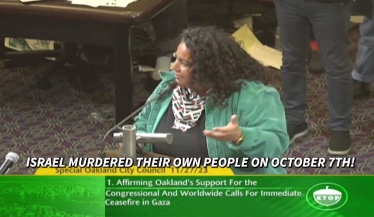 Lorsque le conseil municipal d'Oakland a envisagé de condamner le Hamas, les théoriciens du complot se sont rendus en masse le 7 octobre.