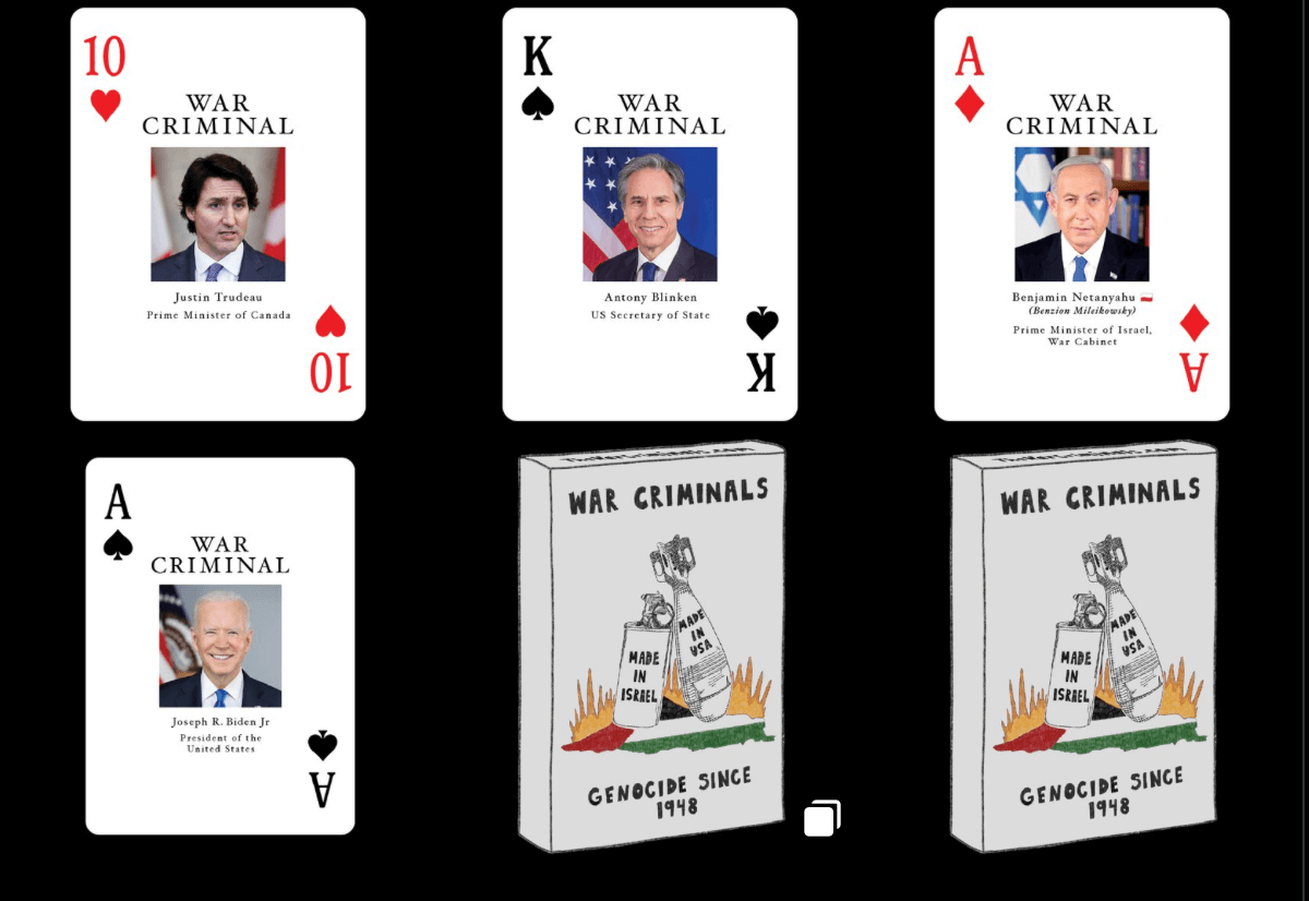 Un jeu de cartes à 35 dollars vise à faire honte aux dirigeants mondiaux suite aux pertes à Gaza