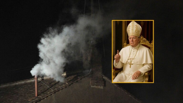 Pour les nationalistes chrétiens, l'image du pape de Trump n'est pas une blague que l'attaquant est libre de lire, mais ce n'est pas libre de produire