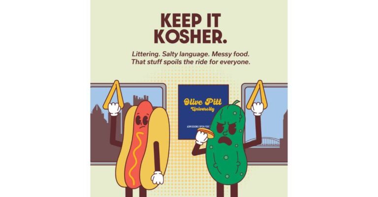 Pittsburgh Transit a une nouvelle campagne «Etiquette» sur le thème du cornichon. Est-ce juif?