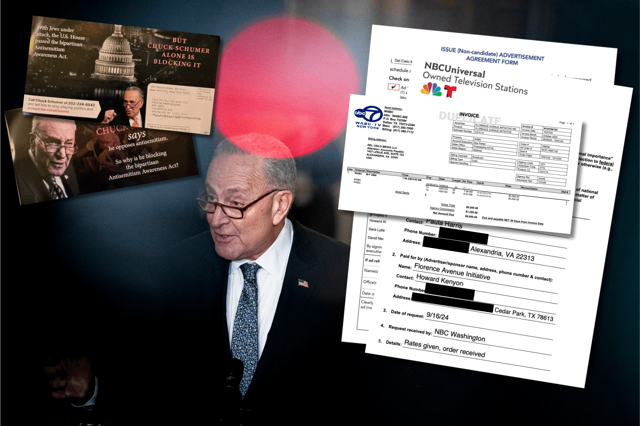 Une entreprise obscure du Parti républicain est à l'origine d'une campagne de pression contre Schumer à propos du projet de loi sur l'antisémitisme