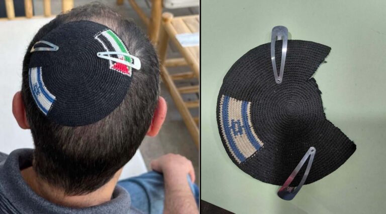 Sa kippa était un symbole de coexistence. Les policiers israéliens l'ont saisi et détruit.